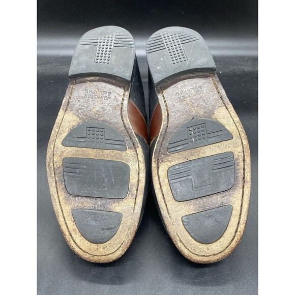 Johnston & Murphy Aragon II Black Brown Kiltie Tassel 2 Tone Loafers Men 10M